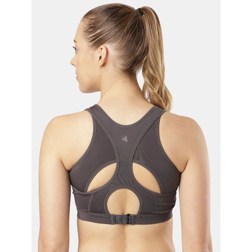 Buy Women's Wirefree Padded Polyester Elastane Stretch Printed Full Coverage  Racer Back Styling Sports Bra with Stay Dry Treatment - Wine Assorted MI03