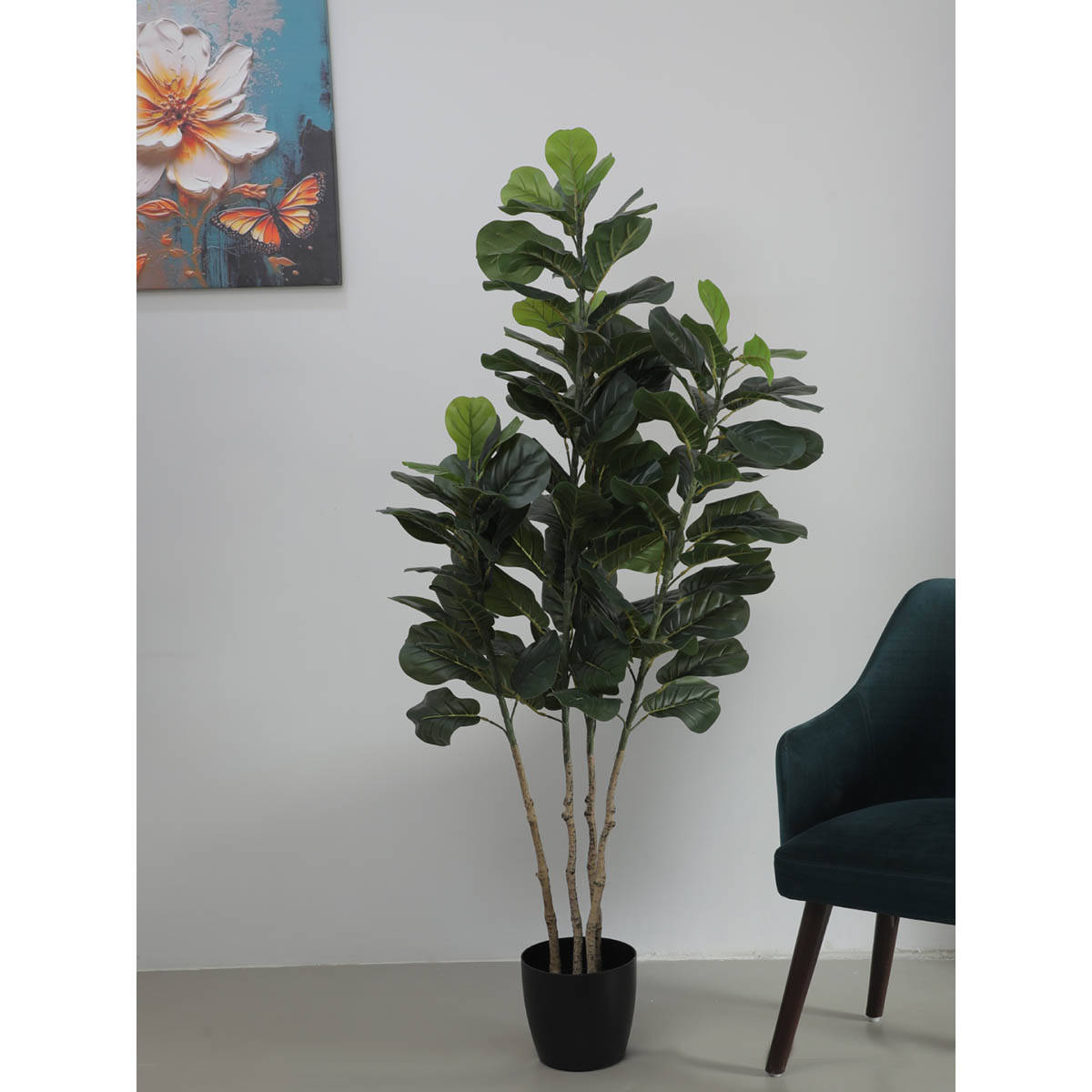 ARICK DECOR Artificial Fiddle Leaf Fig Plants For with Pot For Interior Decor-Home Decor