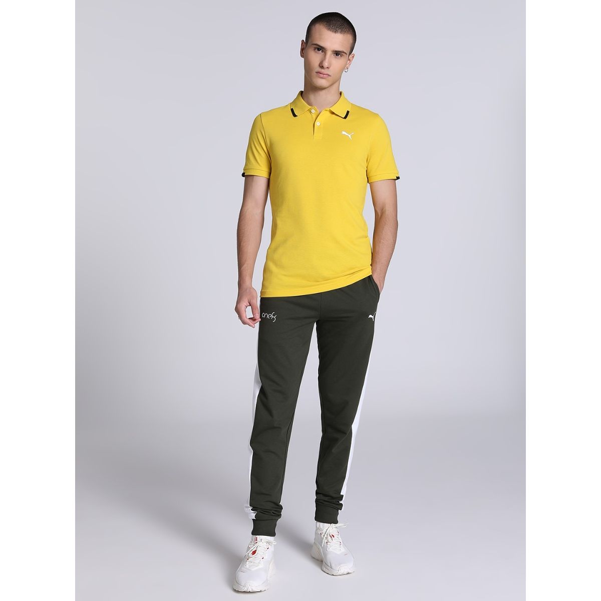 Puma one8 yellow t shirt best sale