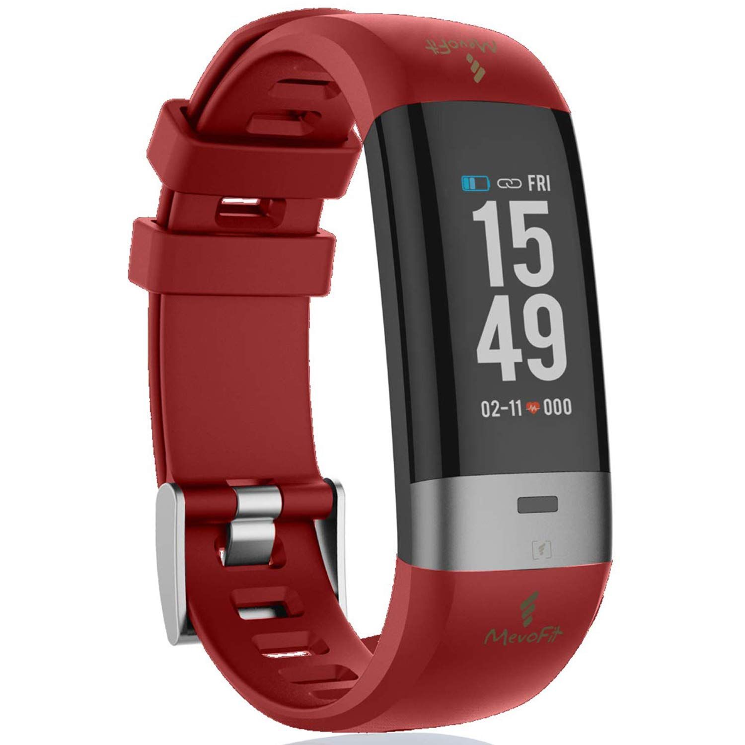 MevoFit Care Smartwatch: Fitness Smartwatch an Activity Tracker for Men and Women [Red]
