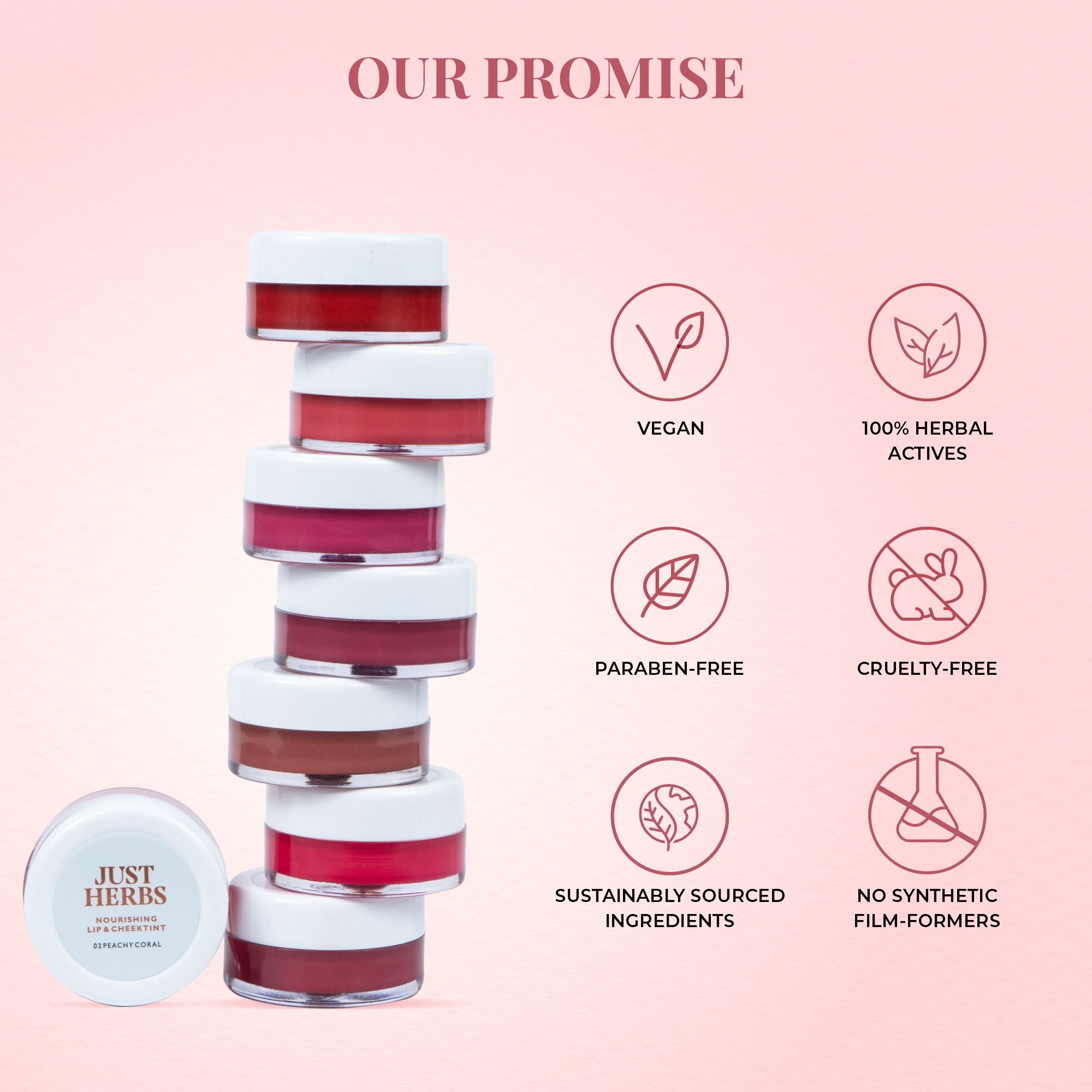 Just Herbs Lip & Cheek Tint and Blush for Eyelids, Cheeks & Lips Buy