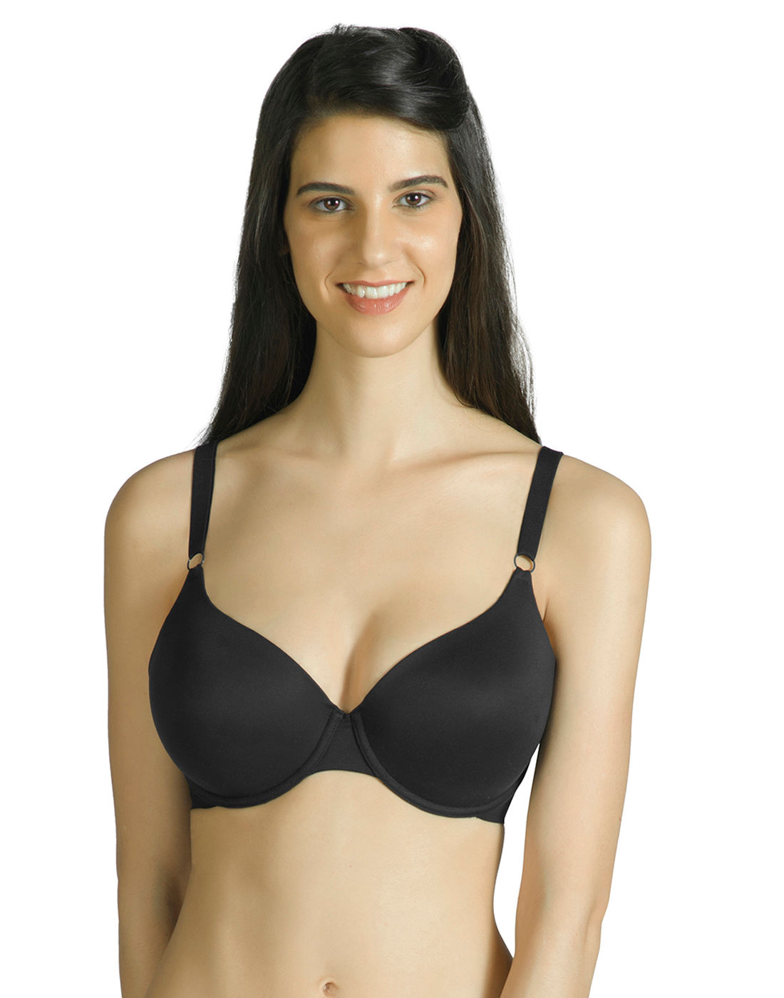 Amante Comfy Wings Padded Wired T-Shirt Bra - Black (40C)