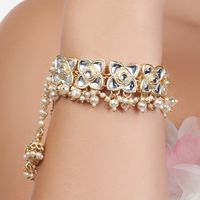 Buy White & Gold-Toned Bracelets & Bangles for Women by Jewels Galaxy  Online