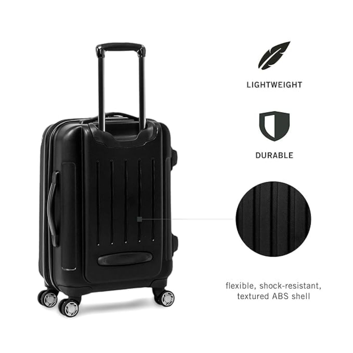 Buy Kenneth Cole Renegade Abs Expandable Black Trolley Bags Online