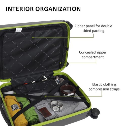 Nautica 20 Abs Unisex Cabin Trolley Grey Luggage Bag