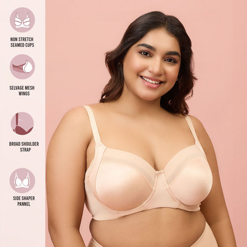 Nykd by Nykaa Super Support Infinity Mesh Non Padded Bra - NYB150 - Skin  (34D)
