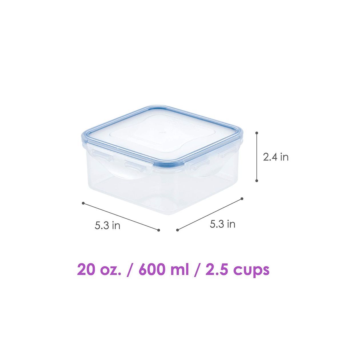 Buy Lock & Lock Classics Square Food Container, 600ml Online