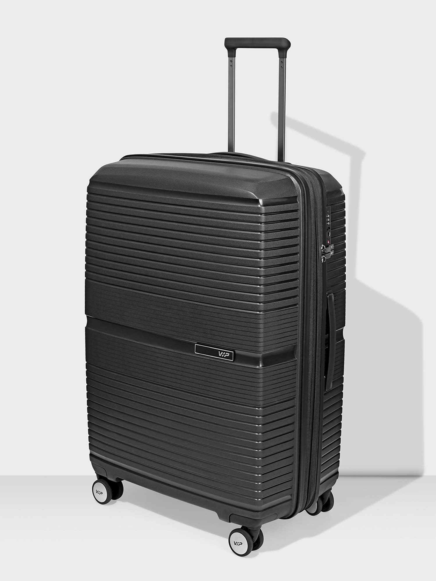 Buy VIP Aer Plus Pro Unisex Black Hard Luggage 77Cm Check-In