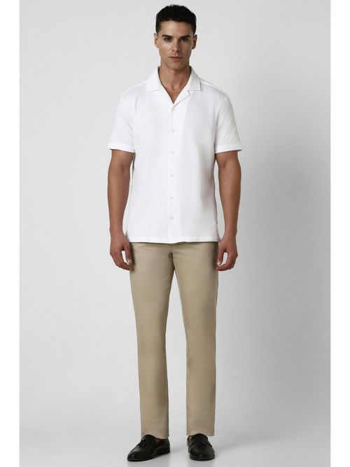 van heusen men's dress shirt regular fit oxford solid Beige Animal Print Fit & Flare Dress main image 0