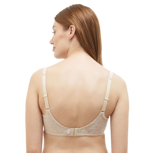 Buy Awareness Non Padded Non Wired Full Coverage Full Support Everyday  Comfort Bra - Beige Online