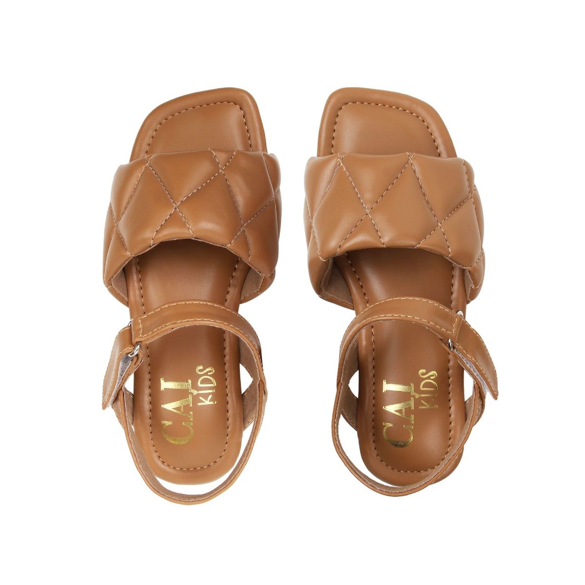 THE CAI STORE Tan Mini Tan Quilted Sandals EURO 30 Buy THE CAI