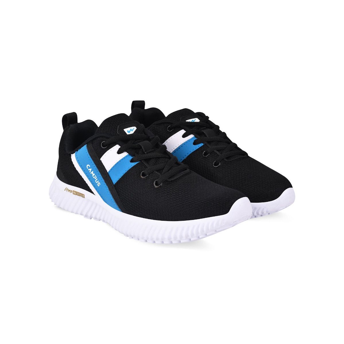 Buy Campus Textured Black Sports Shoes For Unisex Online