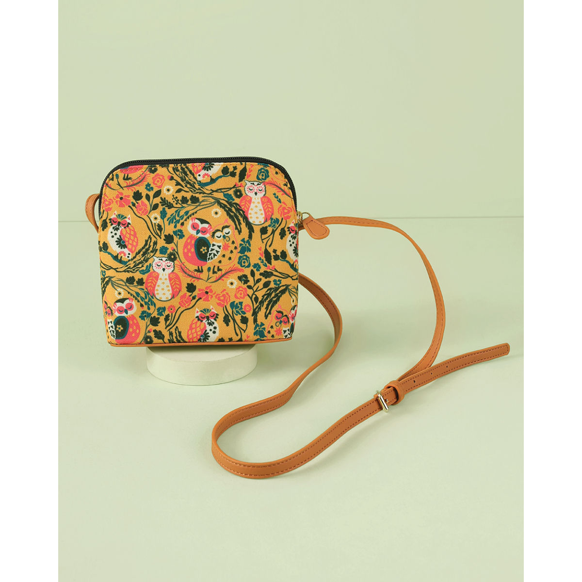 Buy Teal by CHUMBAK Jungle Stories Sling Bag Yellow Online