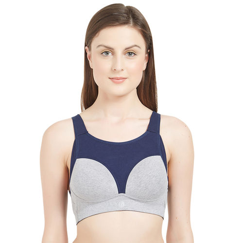 Buy SOIE Womens Extreme Coverage High Impact Padded Non-Wired Sports Bra -  DK-GREY Online