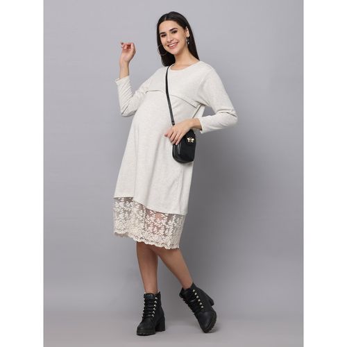 sachin and babi light blue dress Winter Morning Maternity Sweater Dress With Nursing – The Mom Store main image 0