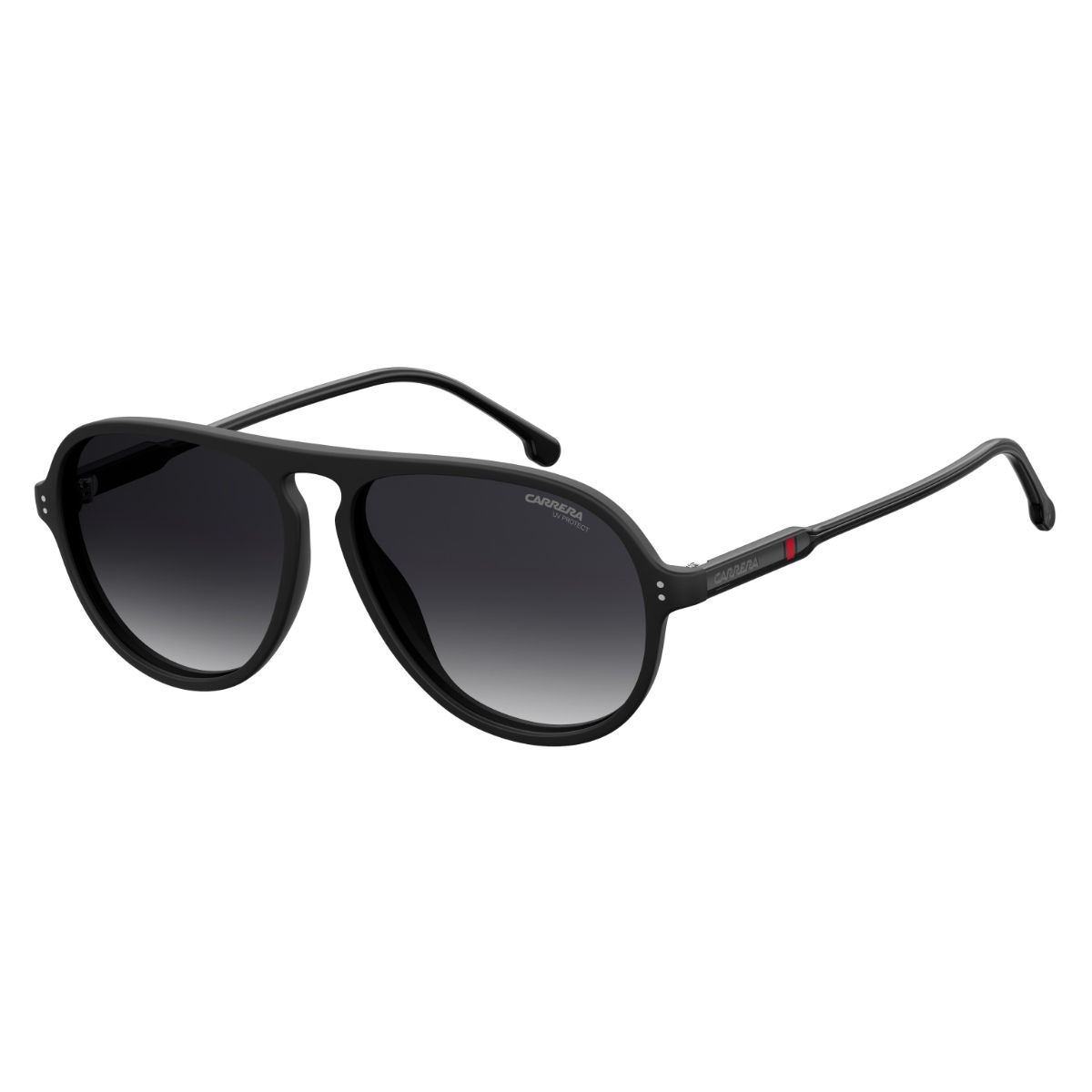 Carrera Sunglasses Dark Grey Shaded Lens Pilot Sunglass Matte Black