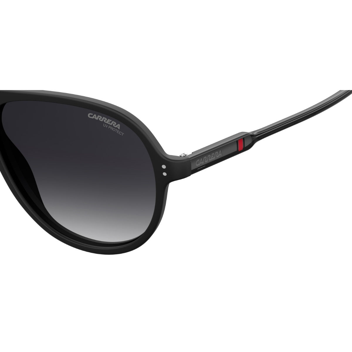 Carrera Sunglasses Dark Grey Shaded Lens Pilot Sunglass Matte Black