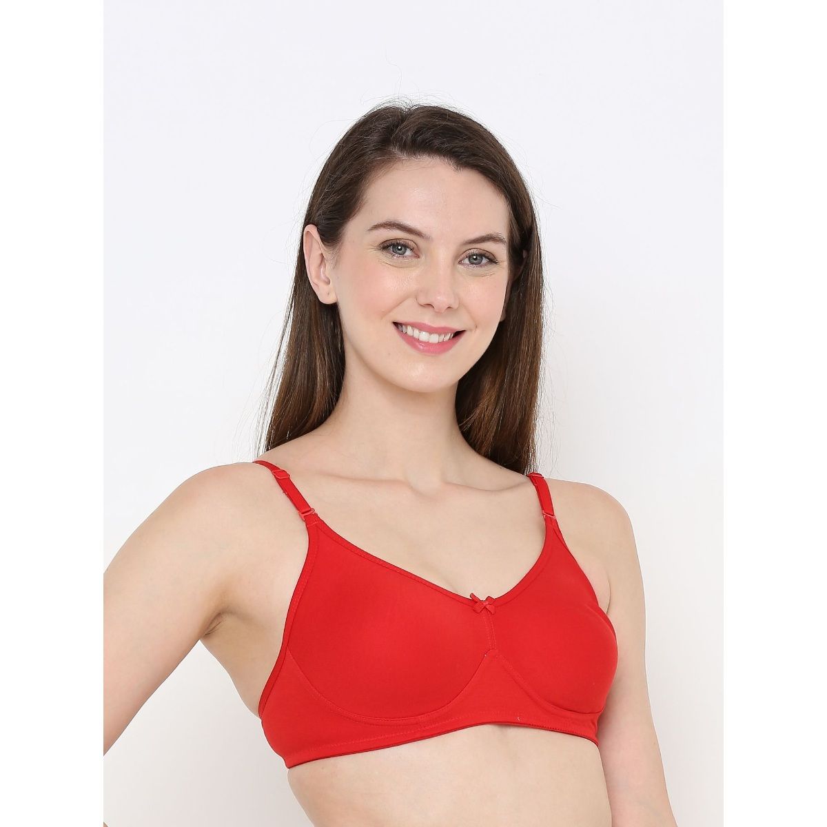 Berrys Intimatess Poly Cotton Seamless Non Padded Red Bra Buy Berrys Intimatess Poly Cotton 9757