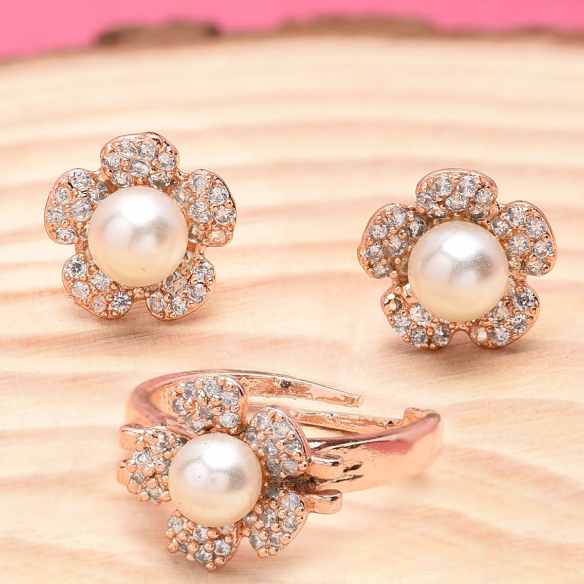 Buy Rose Gold Earrings for Women by Praavy Online  Ajiocom
