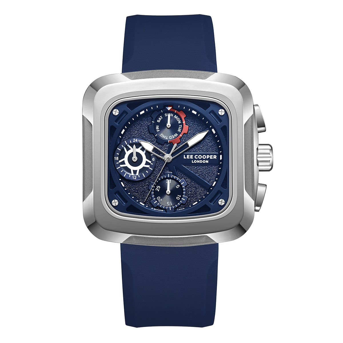 Buy Lee Cooper Multifunction Blue Square Dial Mens Watch - LC08012