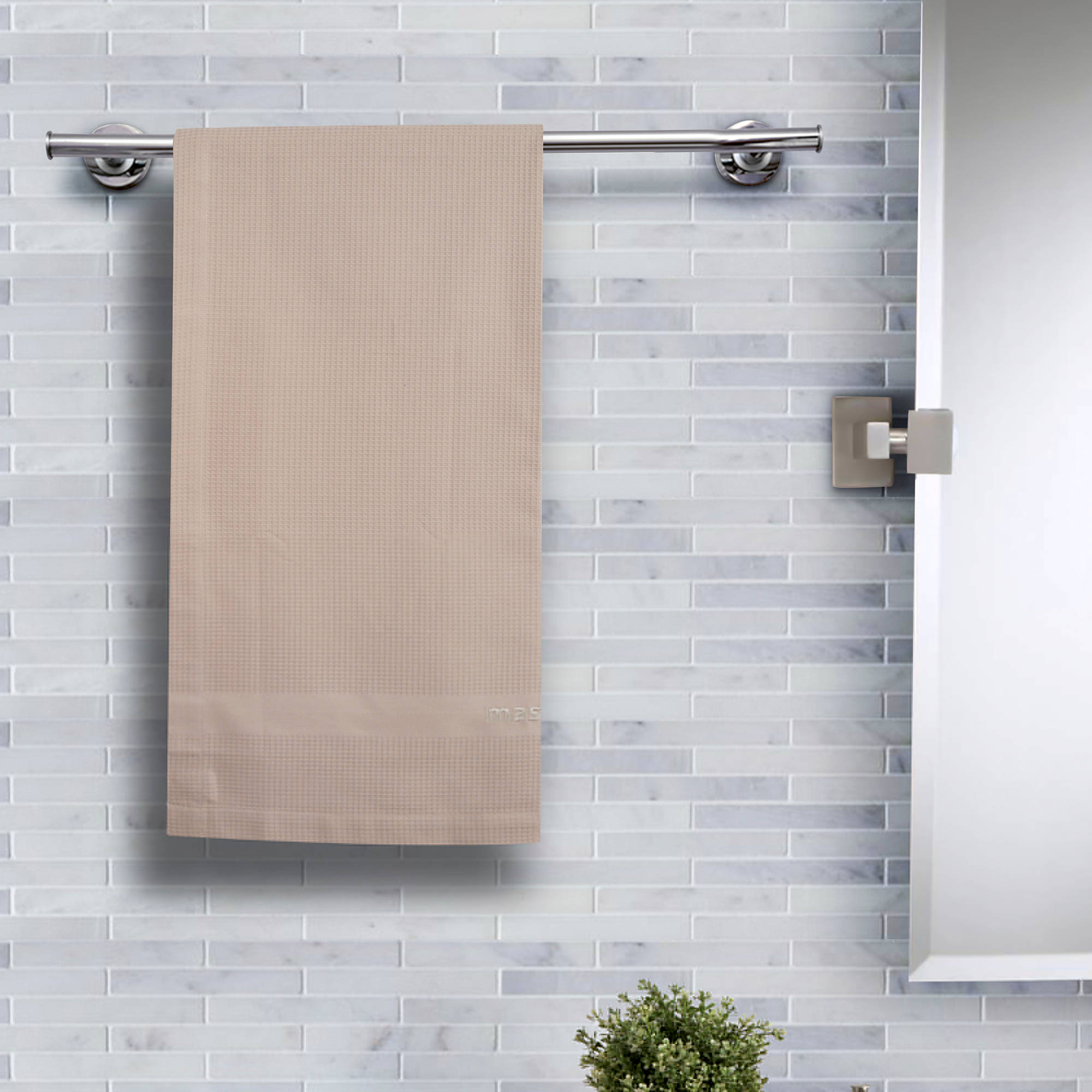 Maspar Colorart 215gsm Cotton Catalina Solid Linen Medium Bath Towel