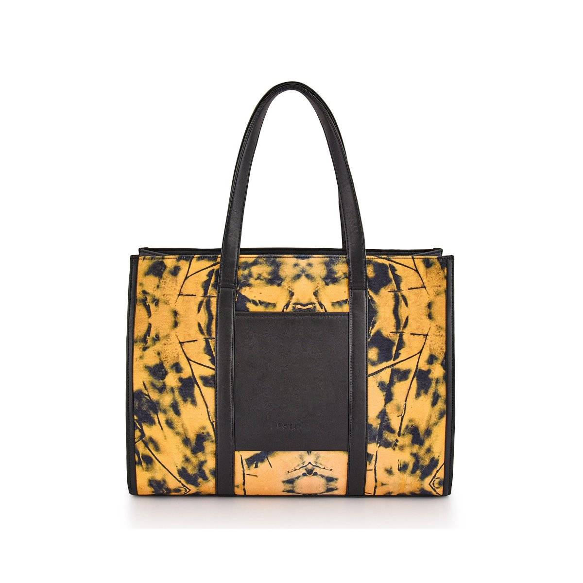FETTI Statement Tote Bag - Painted Yellow (L)