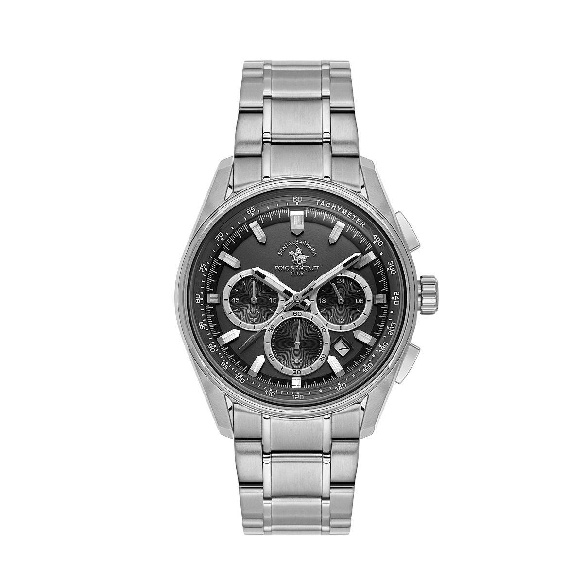 Santa Barbara Polo & Racquet Club Men Quartz Black Dial Round Analog Watch - SB.1.10634-2 (M)