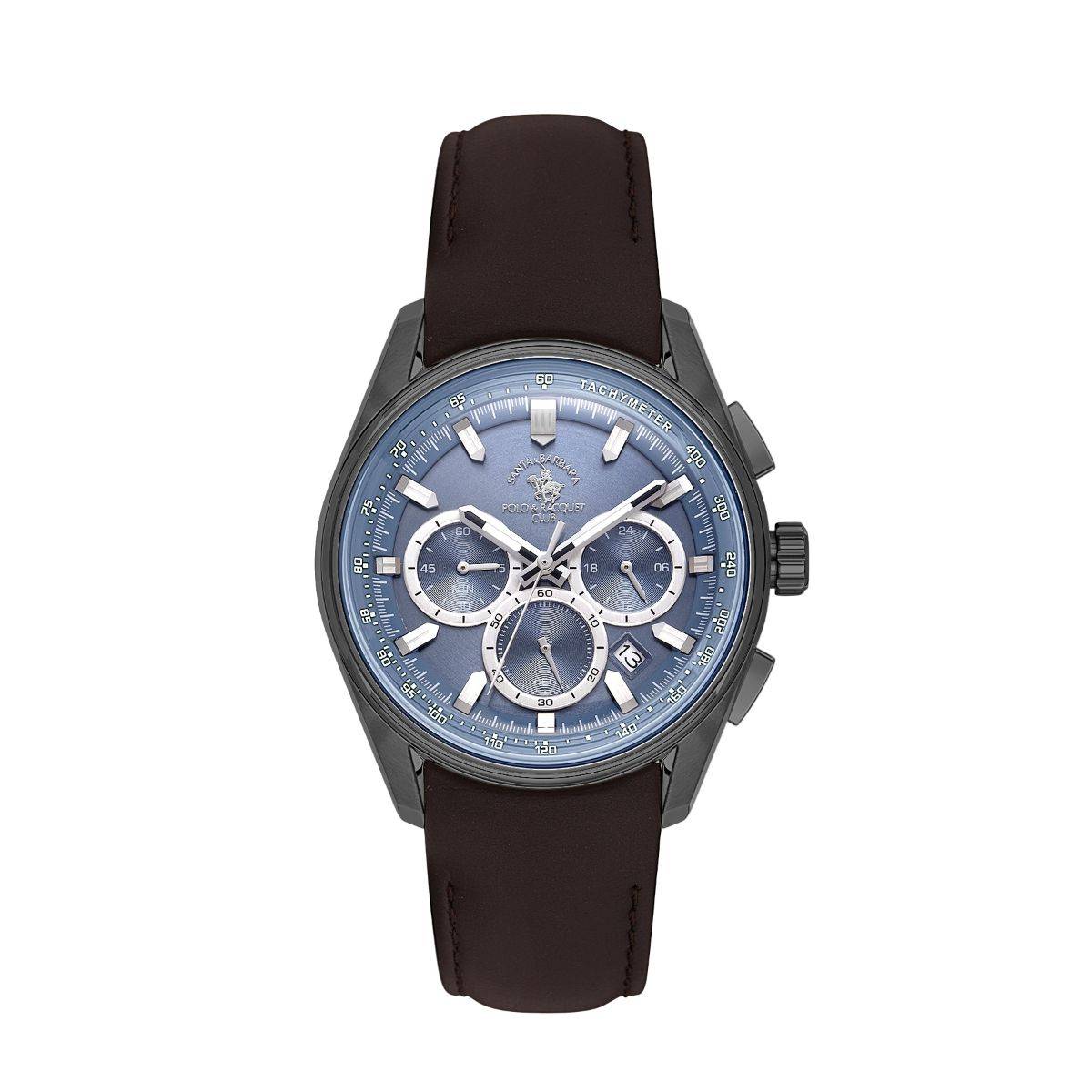 Santa Barbara Polo & Racquet Club Men Quartz Blue Dial Round Analog Watch - SB.1.10635-5 (M)