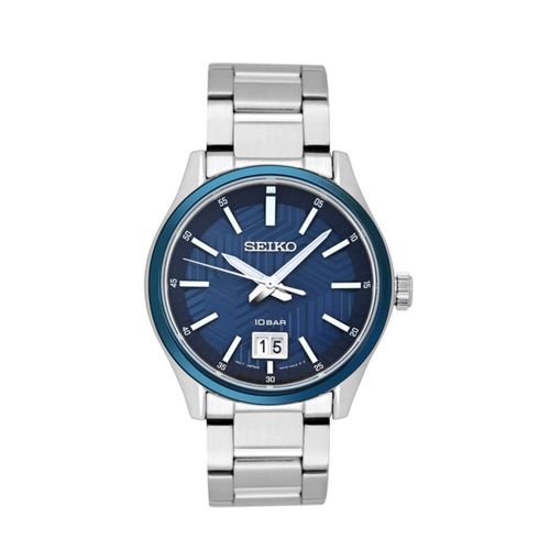 SEIKO Men Solar Dress Blue Dial Round Analog Watch SUR559P1 (M)