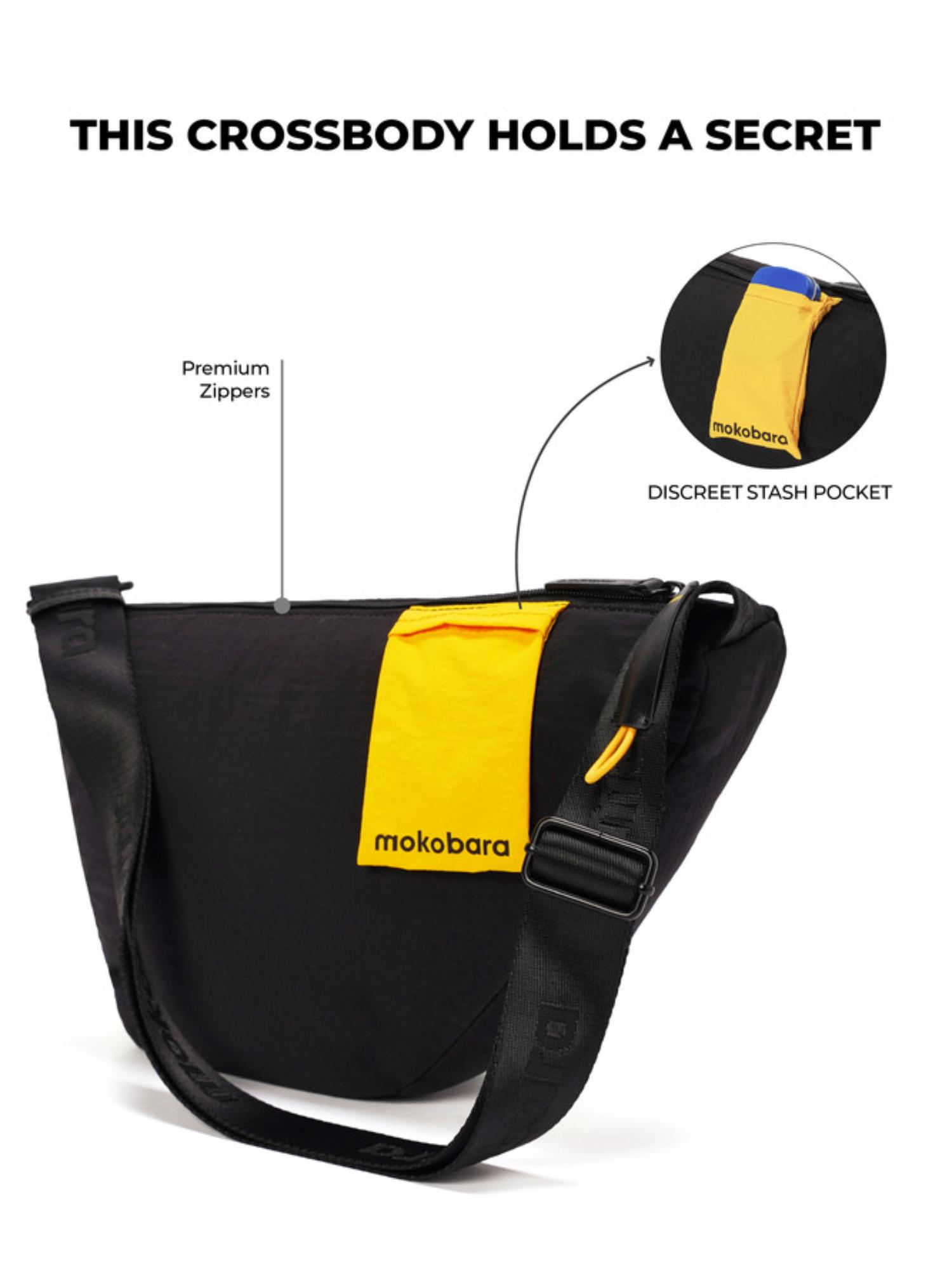Buy MOKOBARA Unisex Black Aisle Solid Crossbody Bag Online