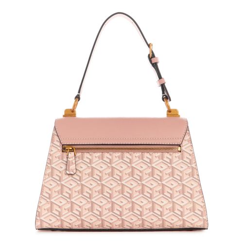 Guess Hallie Pale Logo Crossbody Bag In Pink