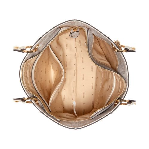 Guess Noelle Small Elite White Tote Bag