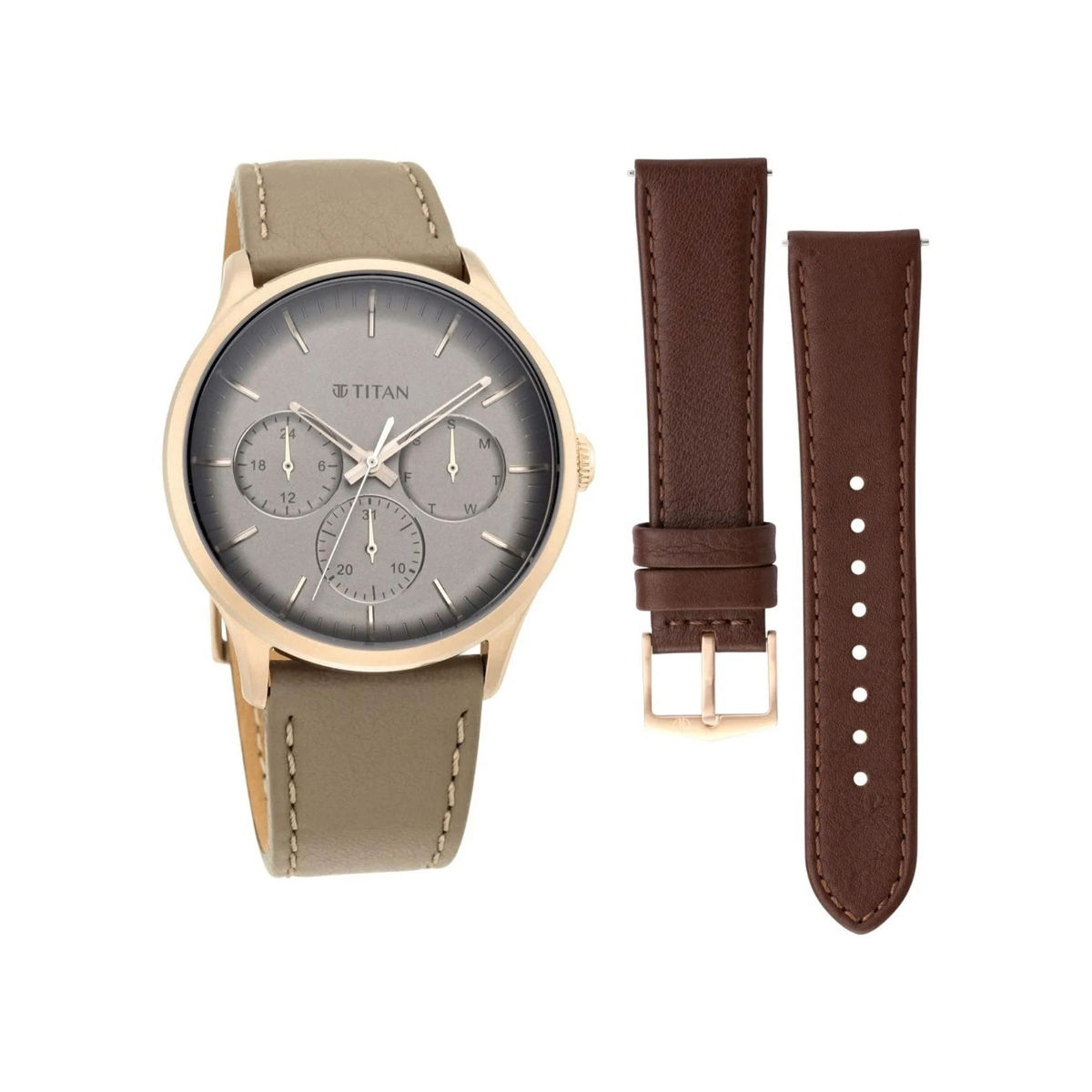 Stylish Titan Watch with Wildhorn Wallet n Pen Set to Agra, India