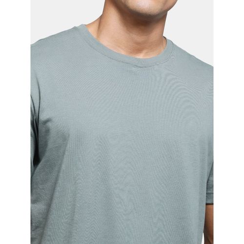 Buy Jockey Men Super Combed Cotton Rich Solid Round Neck Half Sleeve  T-Shirt Balsam Green Online