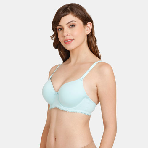 Buy Zivame Rosaline Padded Wired 3/4th Coverage T-Shirt Bra Island Paradise  Online