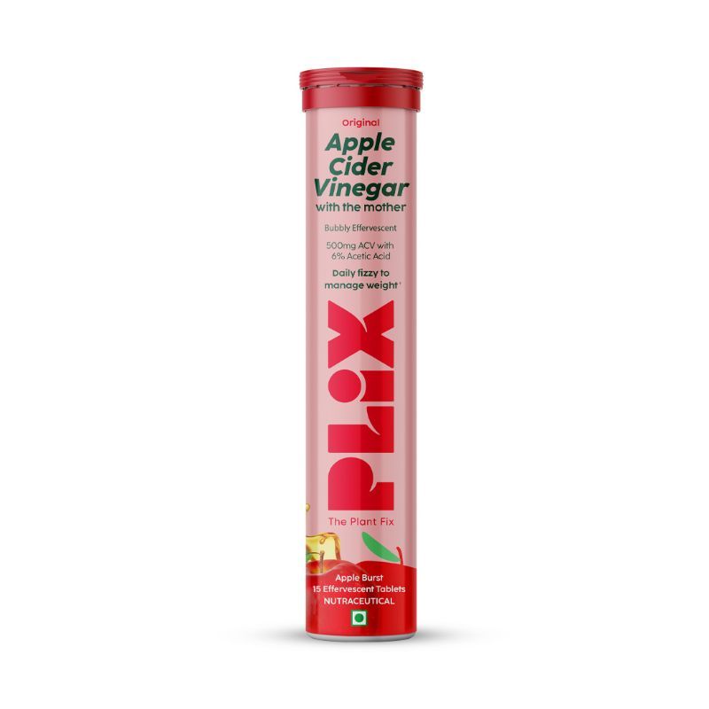 Plix Life Apple Cider Vinegar Effervescent Tablets - Apple Flavour