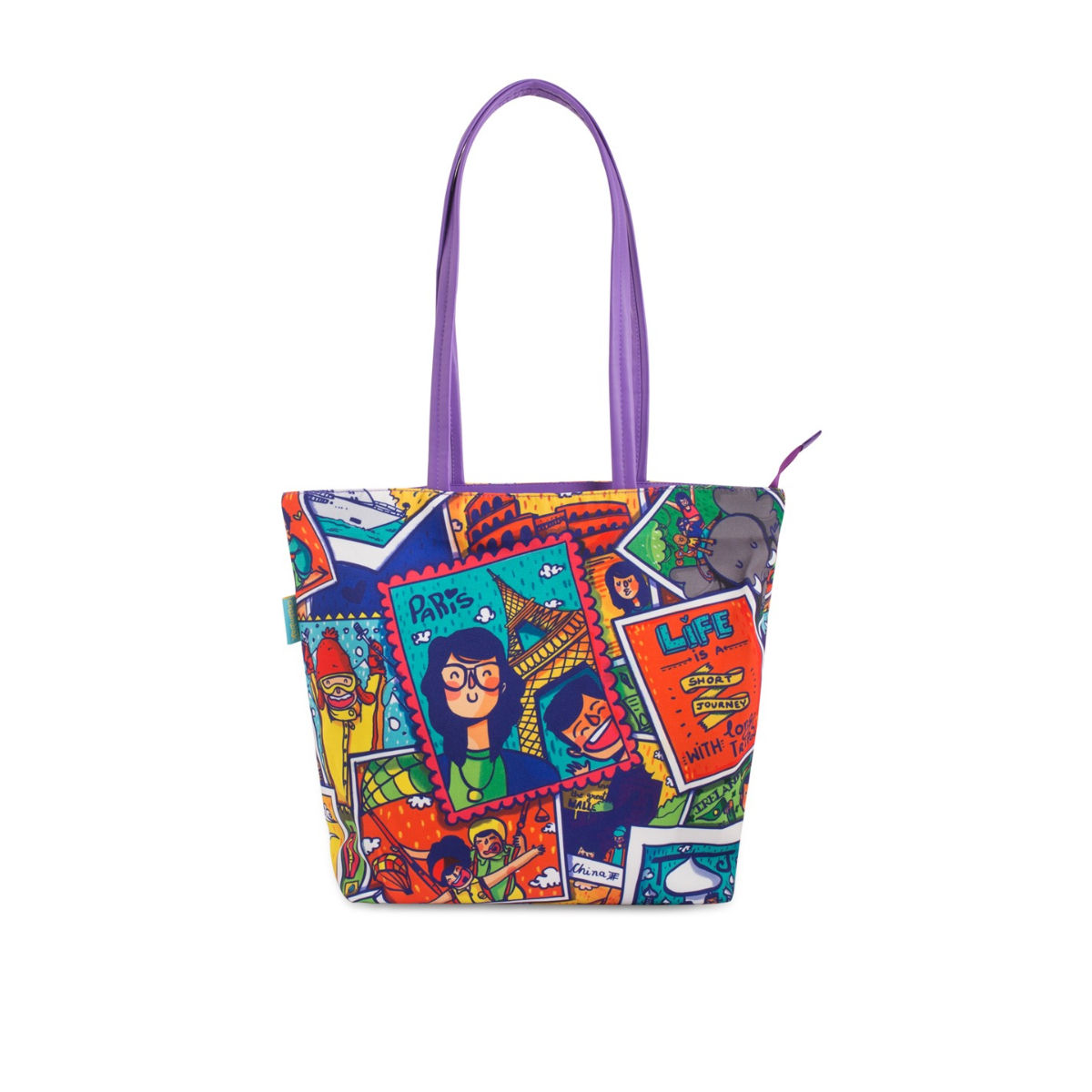 Buy Teal by CHUMBAK Live To Travel Tote Bag Online