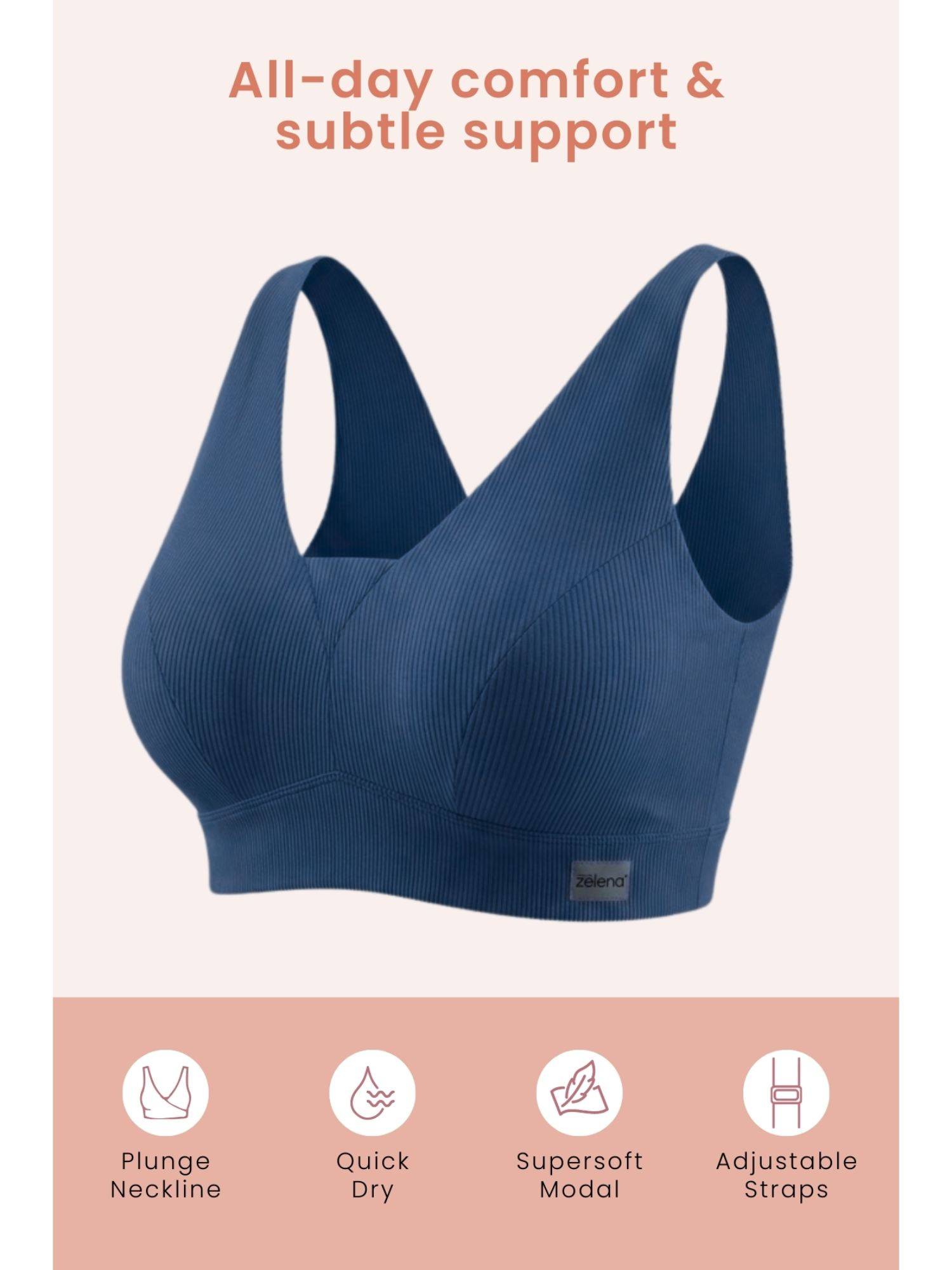 Fixed Padding Buy Zelena Fixed Pad Maternity and Nursing Bra Cotton Ribbed Wirefree ...