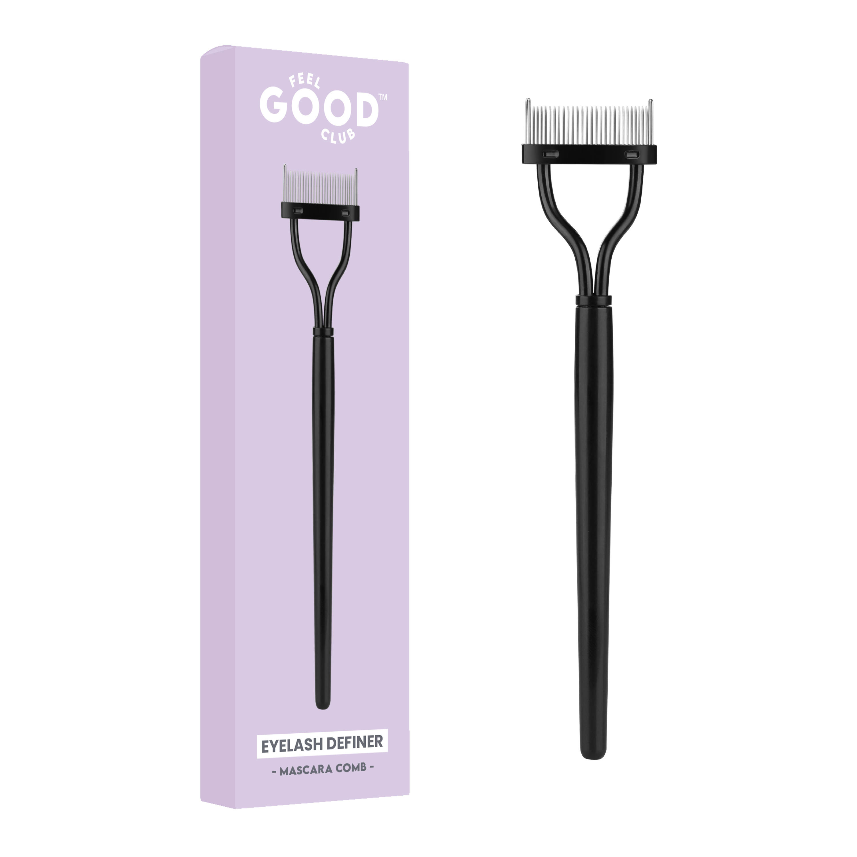 Feel Good Club Eyelash Separator Mascara Comb - Eye Makeup Definer Brush For Natural & False Lashes