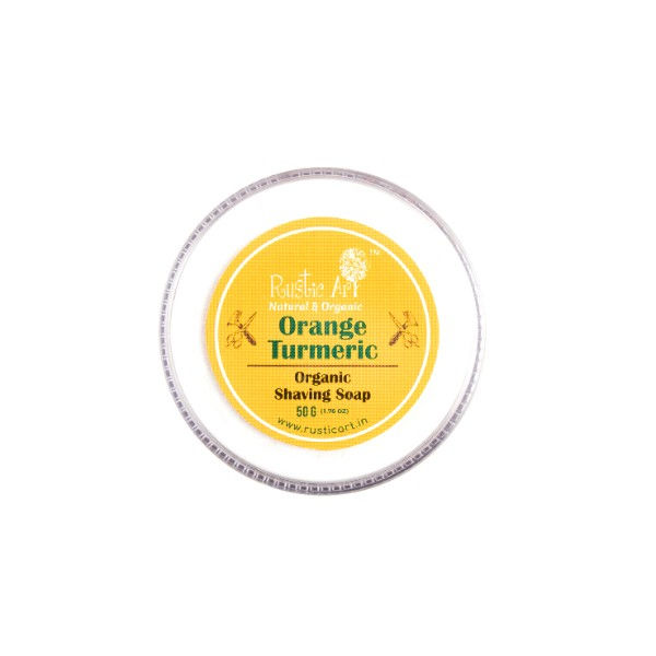 Rustic Art Natural & Organic Orange Turmeric Shaving Soap