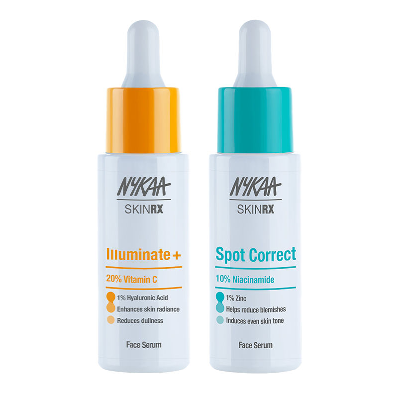 Nykaa SKINRX Skin Brightening Duo - 20% Vitamin C & 10% Niacinamide Face Serum