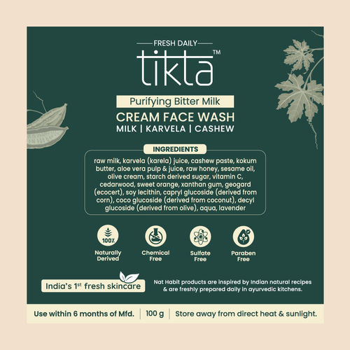 Buy Nat Habit Purifying Bitter Milk Tikta Cream Face Wash Online