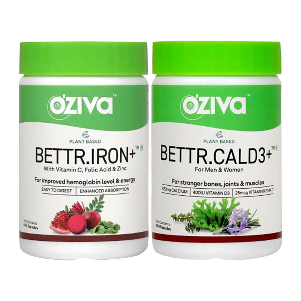 Oziva Plant-Based Iron and Calcium Daily Routine