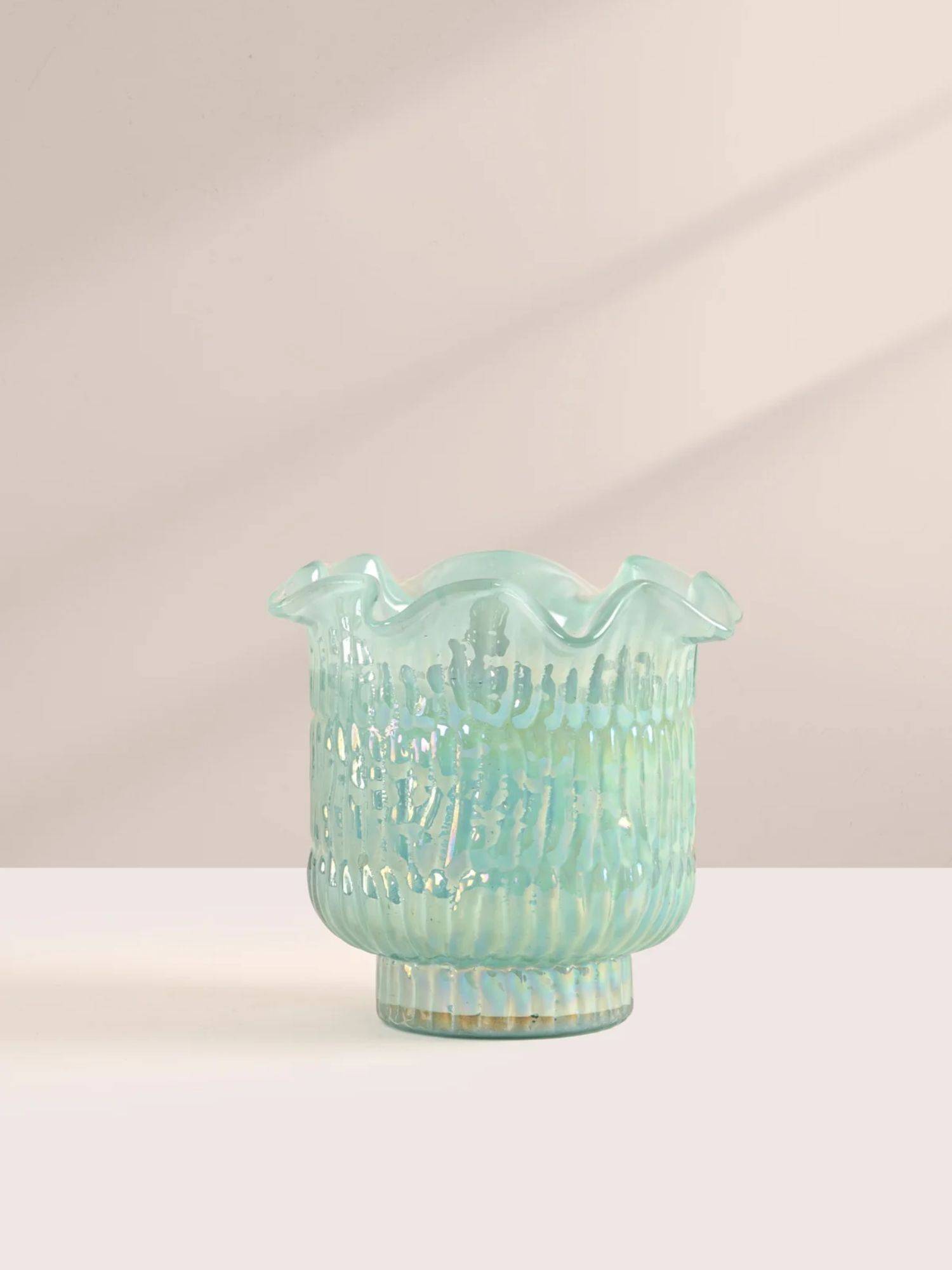 DOFT Flower Cut Orange Cassis Votive Candle (Blue)