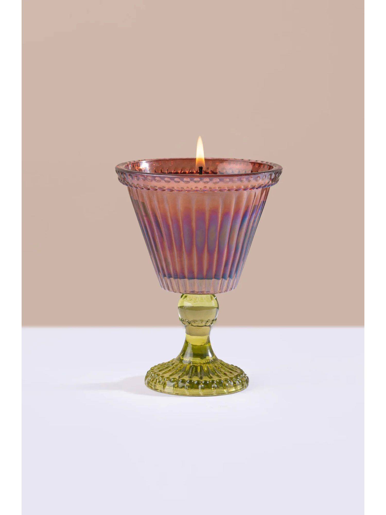 DOFT Sundae Garden Delight Footed Candle (Brown)