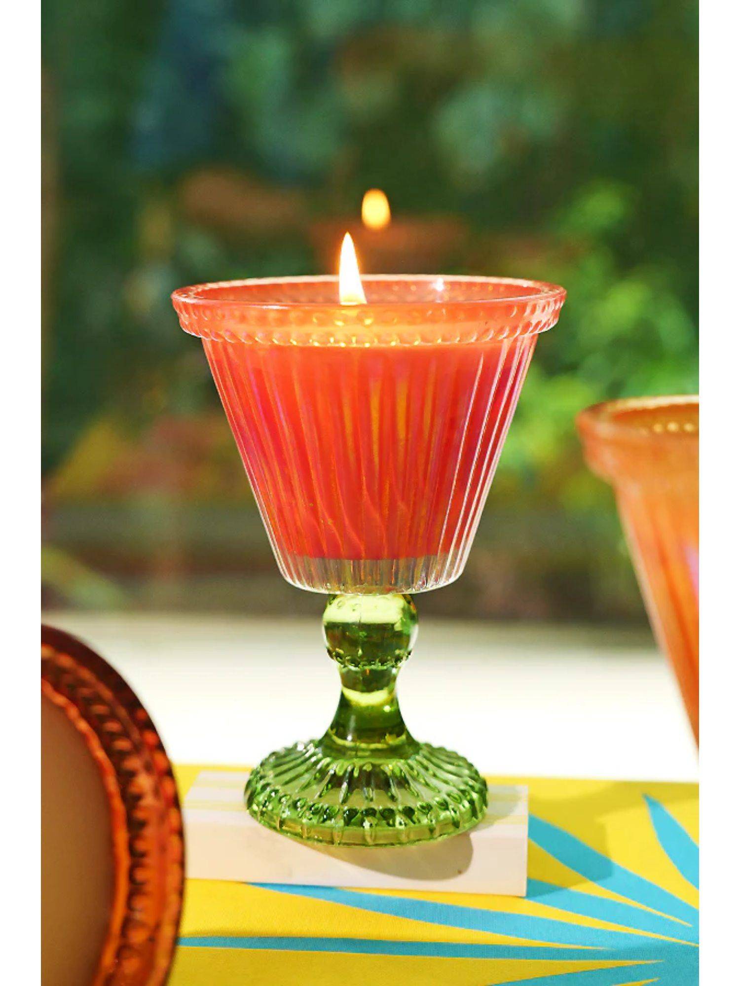 DOFT Sundae Berry Blonde Footed Candle (Pink)