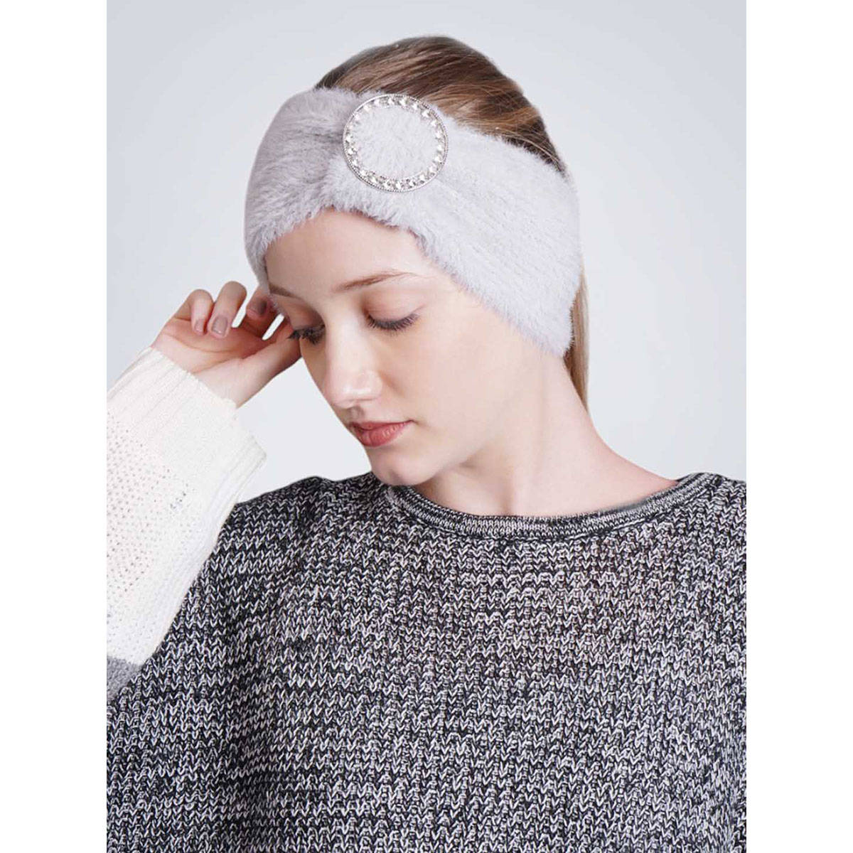 Bharatasya Feather Soft Knitted Warm Woolen Headband