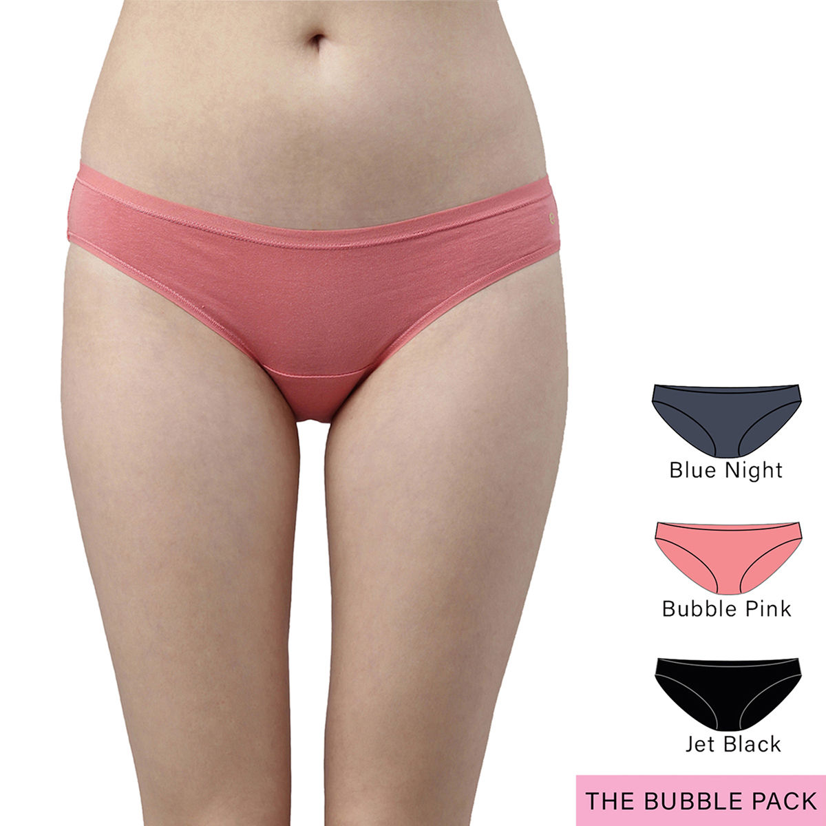 Buy Enamor CB01 Antimicrobial Full Coverage, Low Waist Cotton Bikini Panty  Pack of 3 - Multi-Color Online