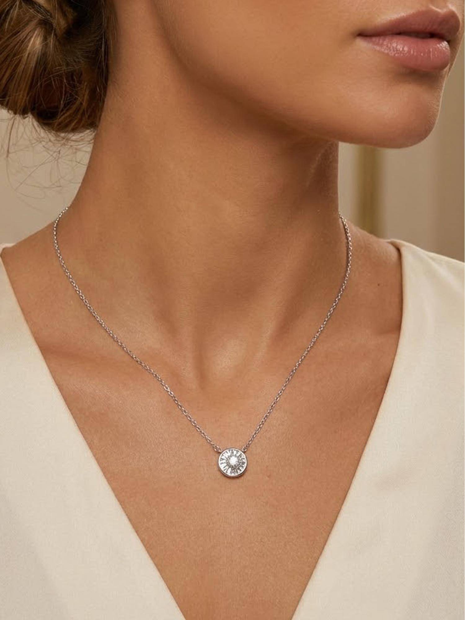 925 SILLER The Solis Radial Pendant Necklace