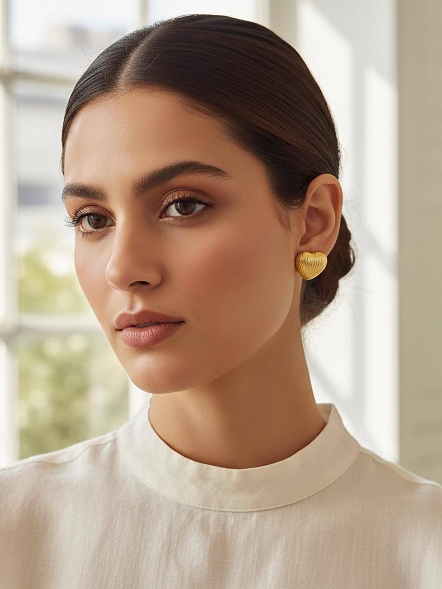 Mitali Jain Heart Studs